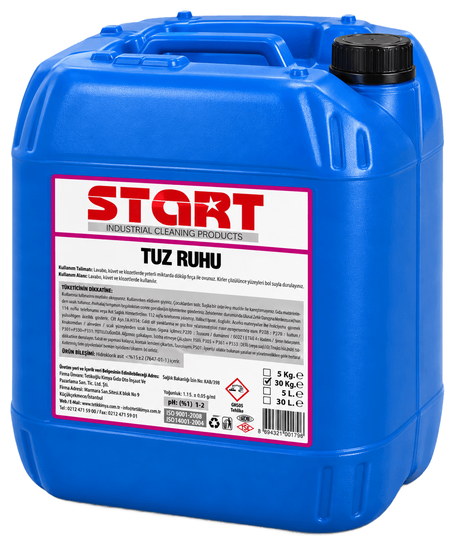 START Соляная кислота для чистки (Tuz Ruhu) 30 кг — Прозрачный