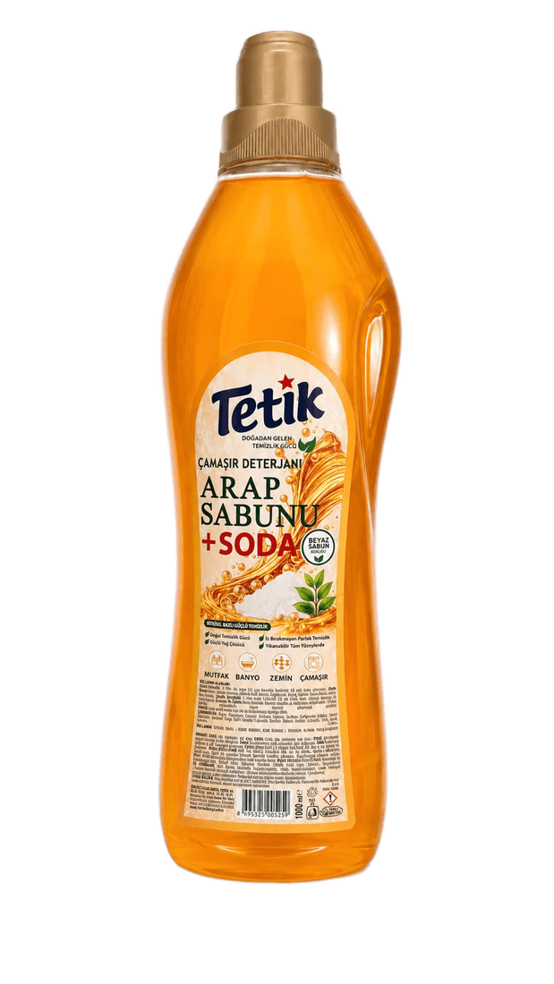 TETİK Arap Sabunu + Soda Çamaşır Deterjanı 1 KG — Turuncu