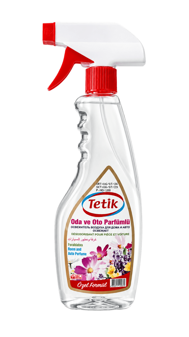 TETİK Oda Parfümü — Özel Formül (Kırmızı) 500 ML — Şeffaf