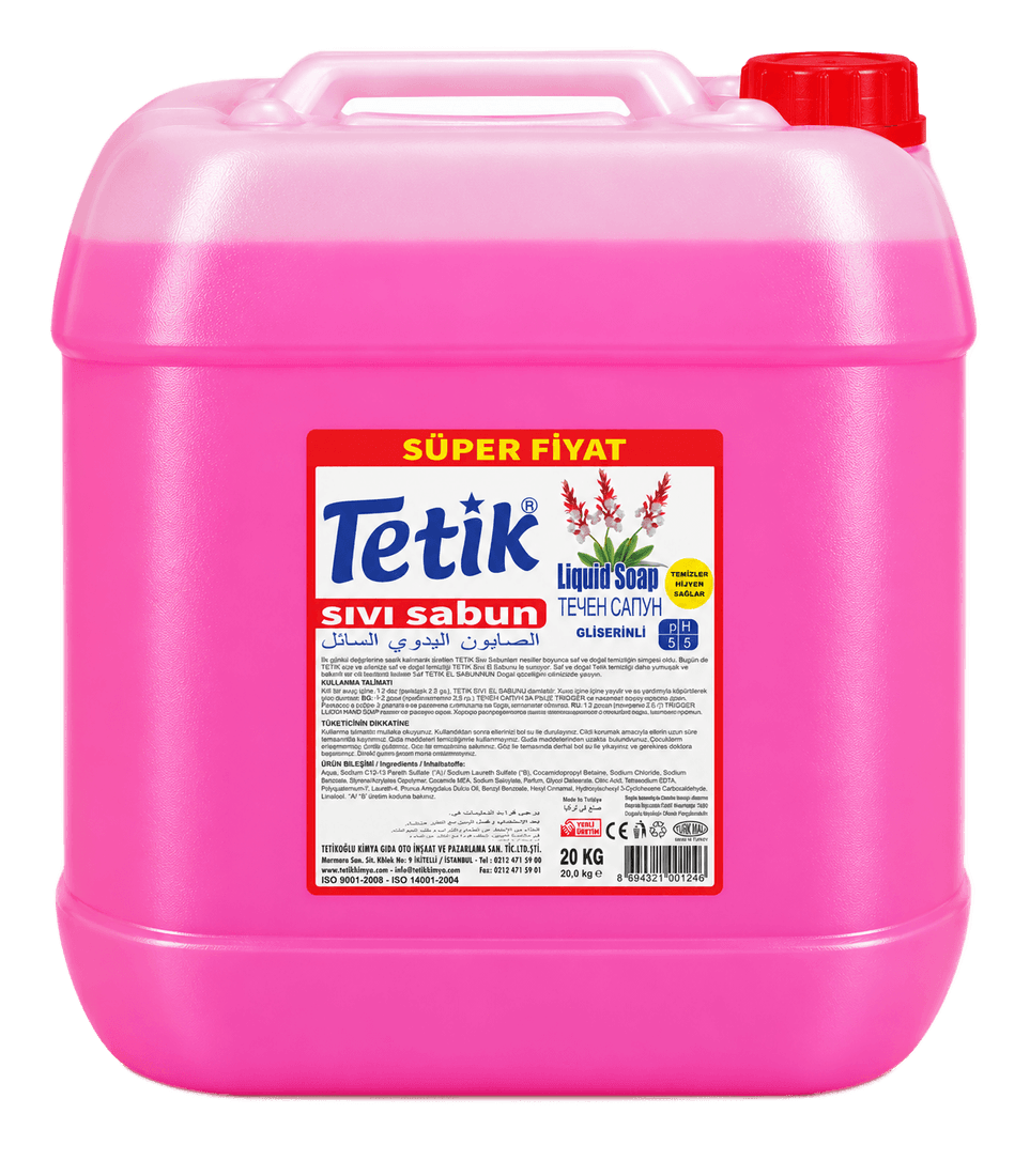TETİK Jabón líquido de manos 20 kg — Rosa