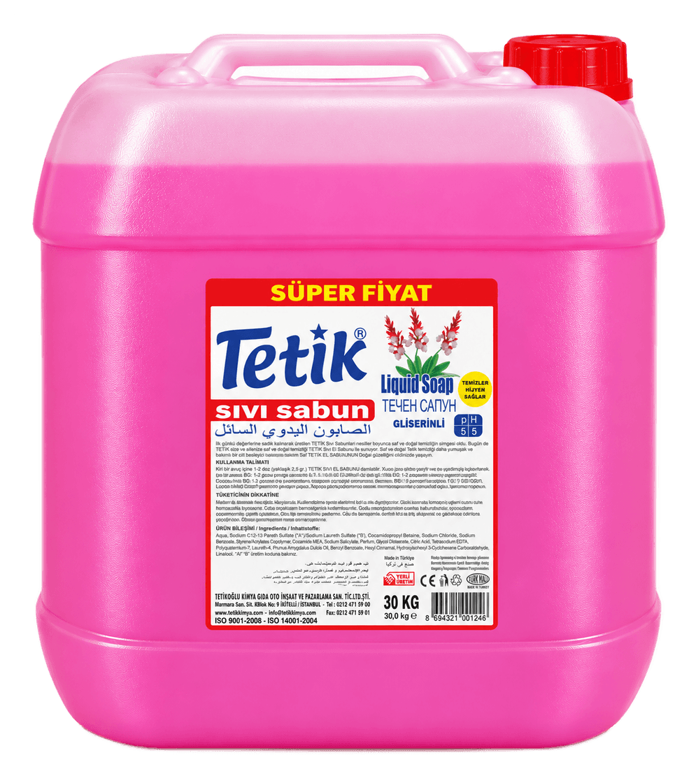 TETİK Jabón líquido de manos 30 kg — Rosa