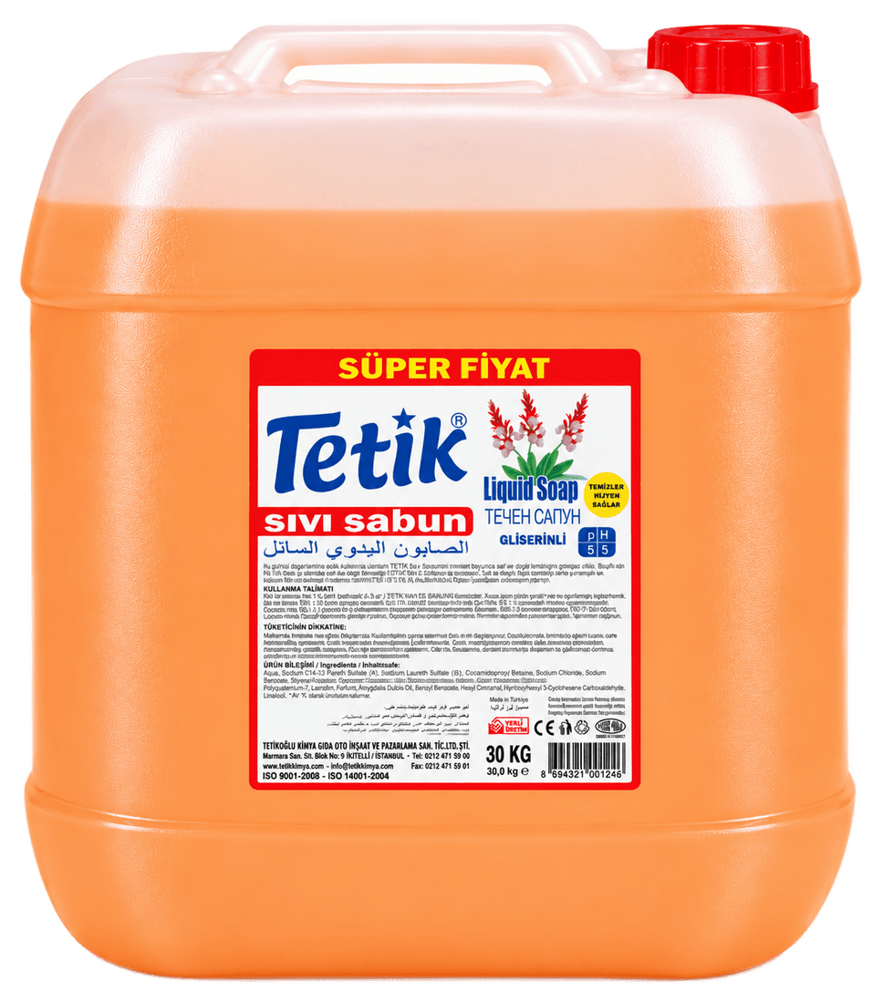 TETİK مایع دستشویی — Extra (نارنجی) 30 کیلوگرم