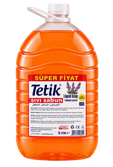 TETİK صابون سائل لليدين — Extra (برتقالي) 5 كغ — PET